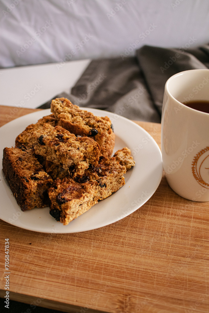 South African health rusks with mug of Rooibos tea South African health rusks with mug of Rooibos tea