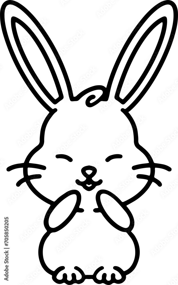 Cute Rabbit Simple Cartoon Cute Rabbit Simple Cartoon