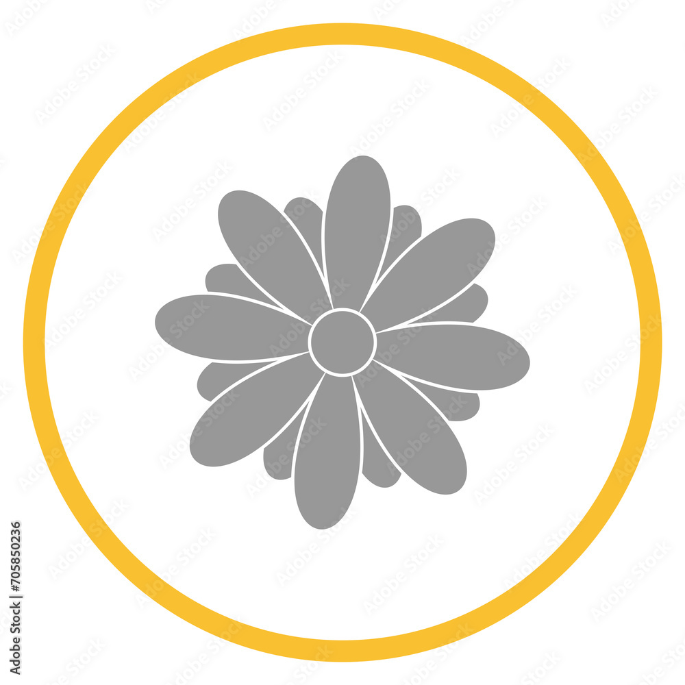 Button grau orange mit Blüte Icon: Garten oder Beet Button grau orange mit Blüte Icon: Garten oder Beet