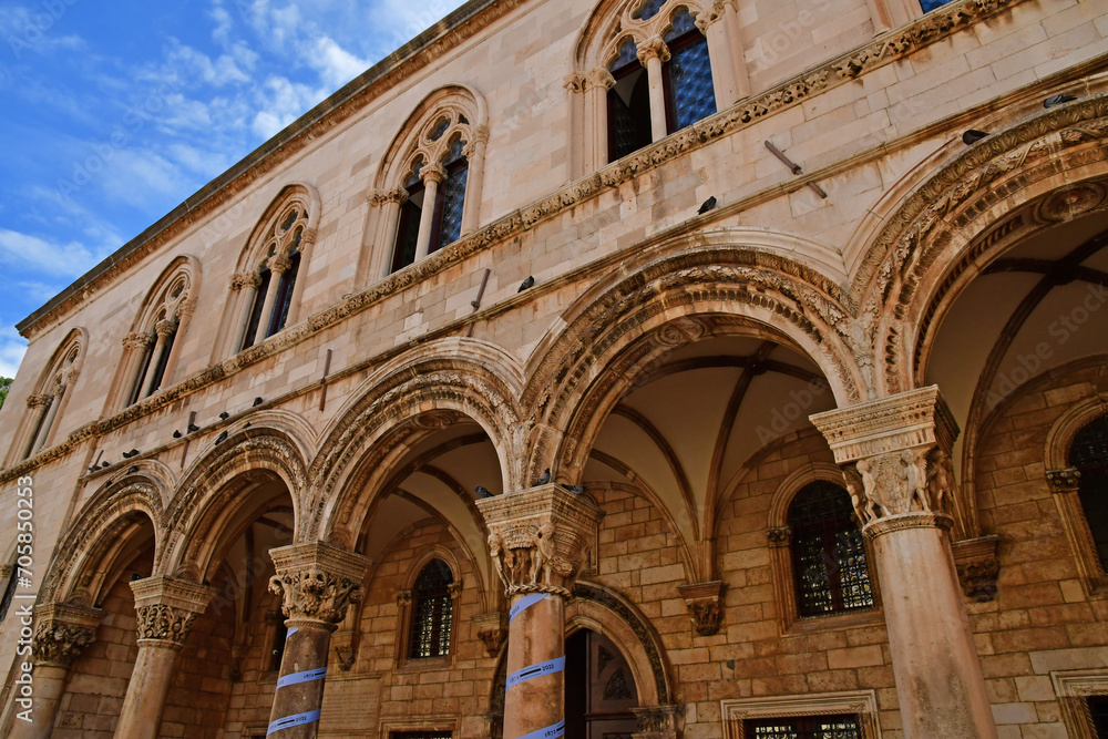 Dubrovnik; Croatia - august 29 2022 : Rector palace
