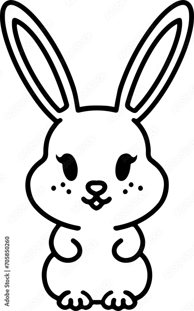 Cute Rabbit Simple Cartoon Cute Rabbit Simple Cartoon