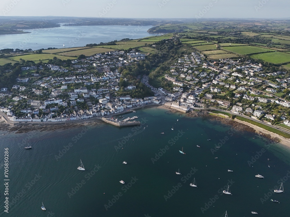 .St Mawes Cornwall UK drone,aerial  high angle