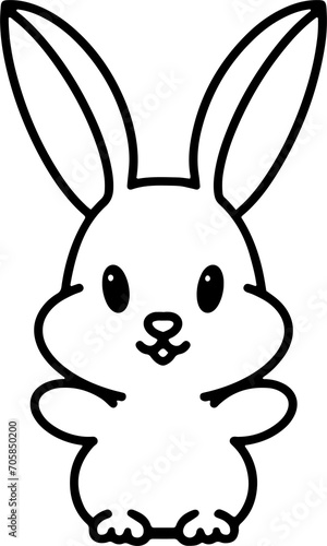 Cute Rabbit Simple Cartoon © lineartestpilot