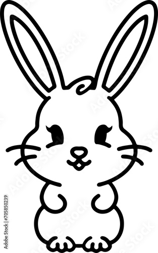 Cute Rabbit Simple Cartoon