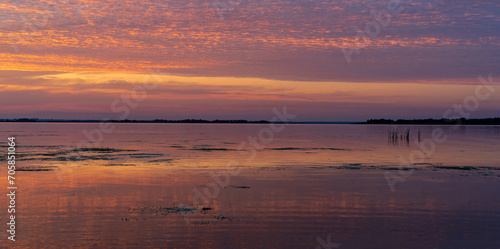 The Great Russian Volga River and its banks. © I