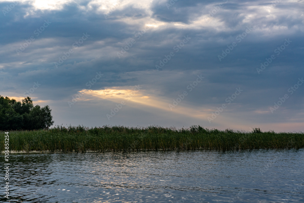 The Great Russian Volga River and its banks. The Great Russian Volga River and its banks.