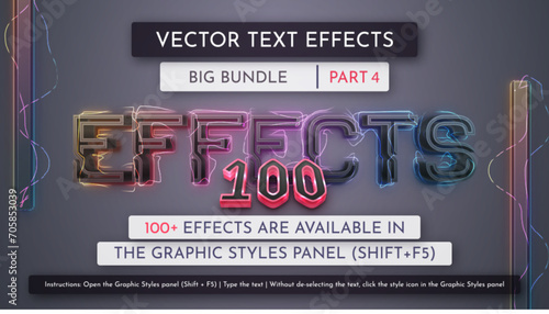 100 Editable Text Effects, Mega Bundle