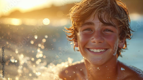 man surfing in water at sunset,