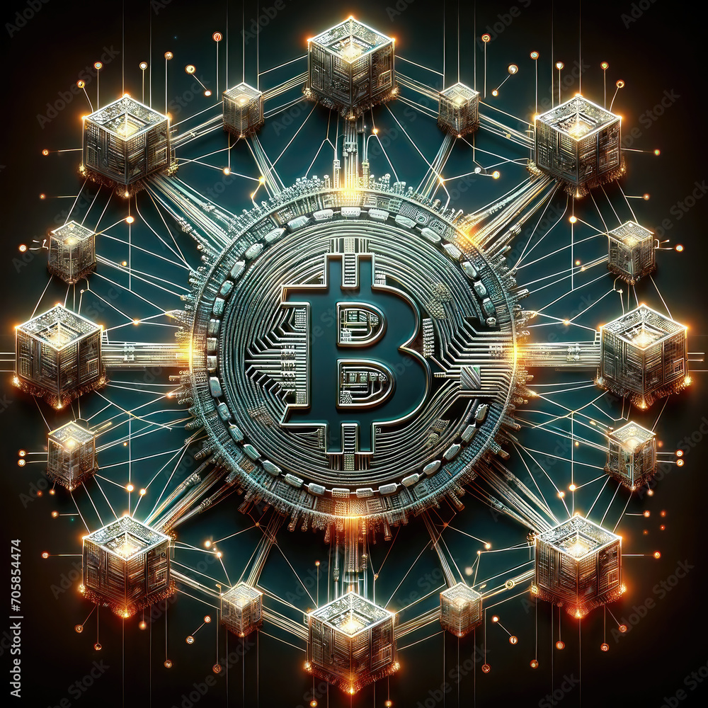 Bitcoin blockchain network around the world, global, digital currency, peer to peer, node concept, miner, cryptocurrency, decentralized finance, generative ai Bitcoin blockchain network around the world, global, digital currency, peer to peer, node concept, miner, cryptocurrency, decentralized finance, generative ai