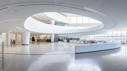 A modern architectural interior utilizing negative space.