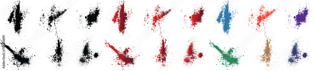 Bundle of grunge paint scratch wheat, orange, red, black, green, purple color blood claw ink brush stroke background Bundle of grunge paint scratch wheat, orange, red, black, green, purple color blood claw ink brush stroke background