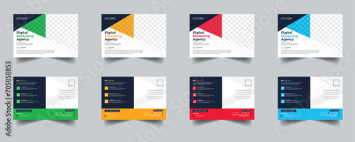 Modern Creative Corporate Post Card Template, Vector Template for Opening Invitation Editable, Professional Business Postcard Design, Event Card Design, Invitation Design, Direct Mail EDDM Template
