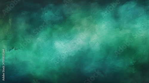 Green and black natural watercolor paint  on textured canvas  dark emerald  minimalist background. Web design banner concept