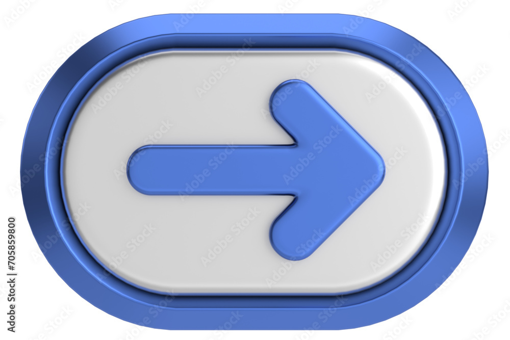 Next button. Continue button. 3D illustration. Next button. Continue button. 3D illustration.