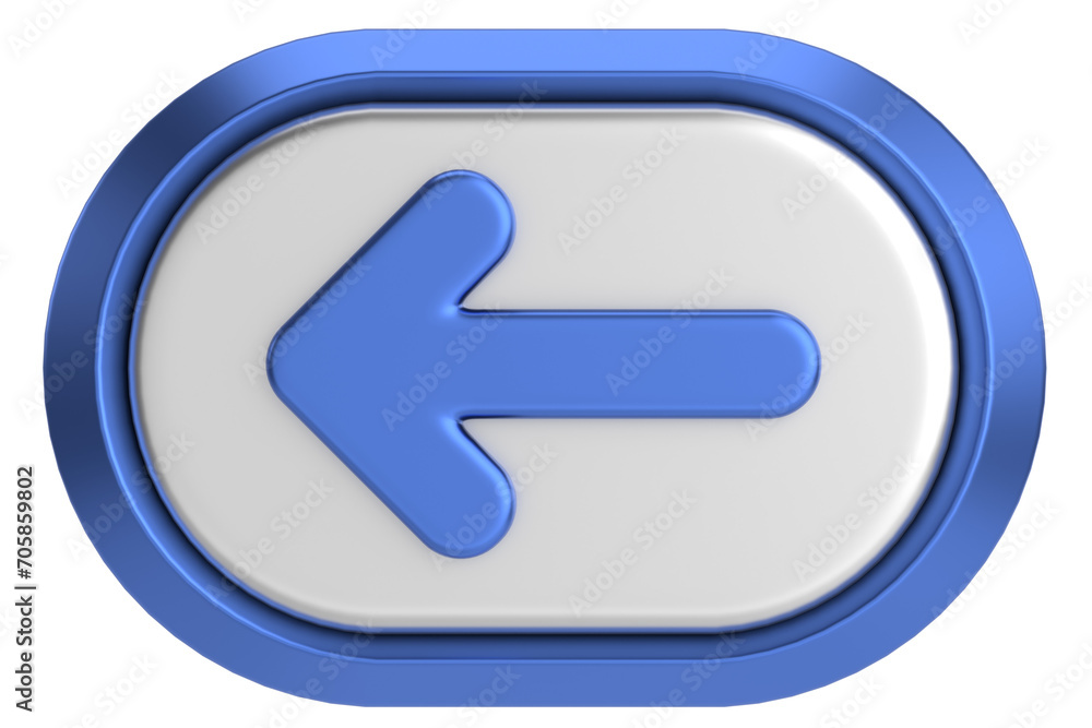 Previous button. Back button. 3D illustration. Previous button. Back button. 3D illustration.