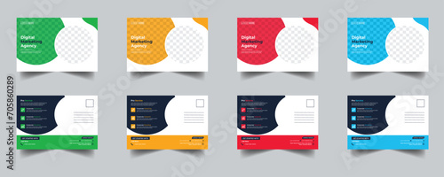 Modern Creative Corporate Post Card Template, Vector Template for Opening Invitation Editable, Professional Business Postcard Design, Event Card Design, Invitation Design, Direct Mail EDDM Template