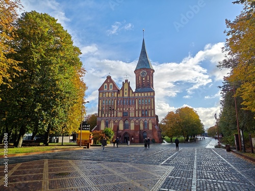 Fotografie Gothic cathedral on the island of Kant in Kaliningrad