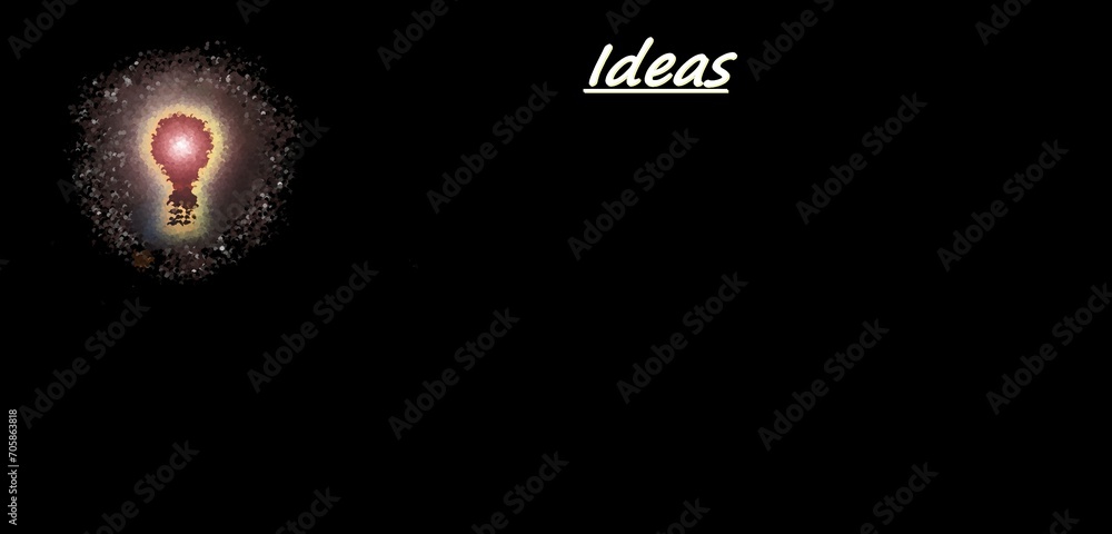 black blackboard for you to list your brainstorm ideas on with Lightbulb in upper corner black blackboard for you to list your brainstorm ideas on with Lightbulb in upper corner