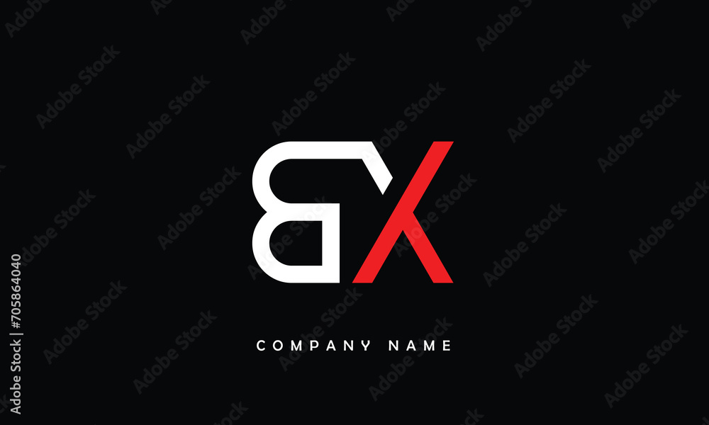 BX, XB, B, X Abstract Letters Logo Monogram BX, XB, B, X Abstract Letters Logo Monogram