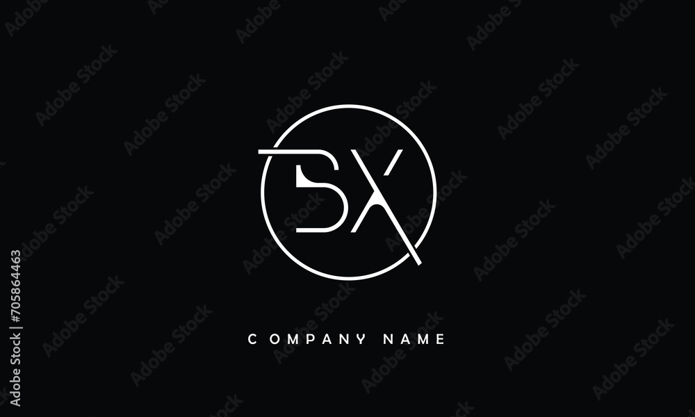 BX, XB, B, X Abstract Letters Logo Monogram BX, XB, B, X Abstract Letters Logo Monogram