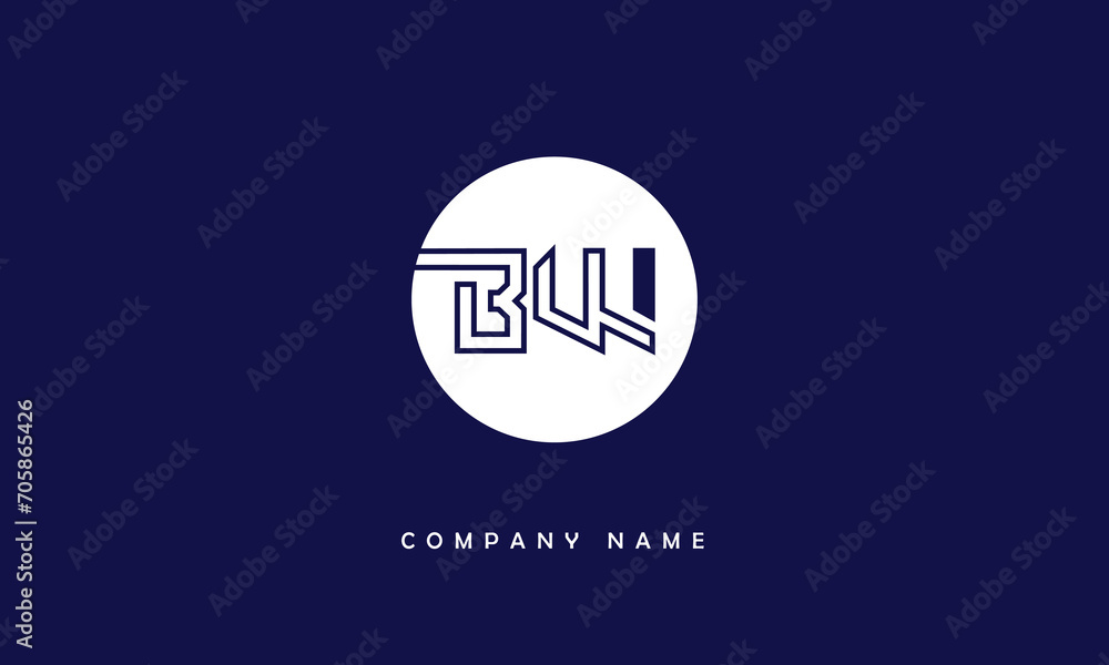 BW, WB, B, W Abstract Letters Logo Monogram BW, WB, B, W Abstract Letters Logo Monogram
