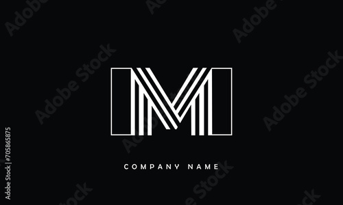 M, M Abstract letter Logo Monogram