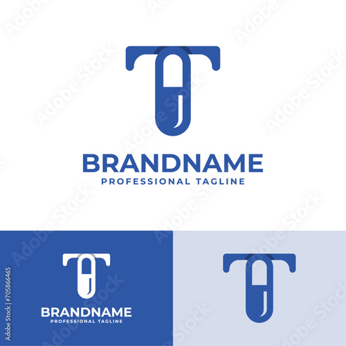 Letter T Capsule Logo, suitable for business related to Capsule or Pill with T initial