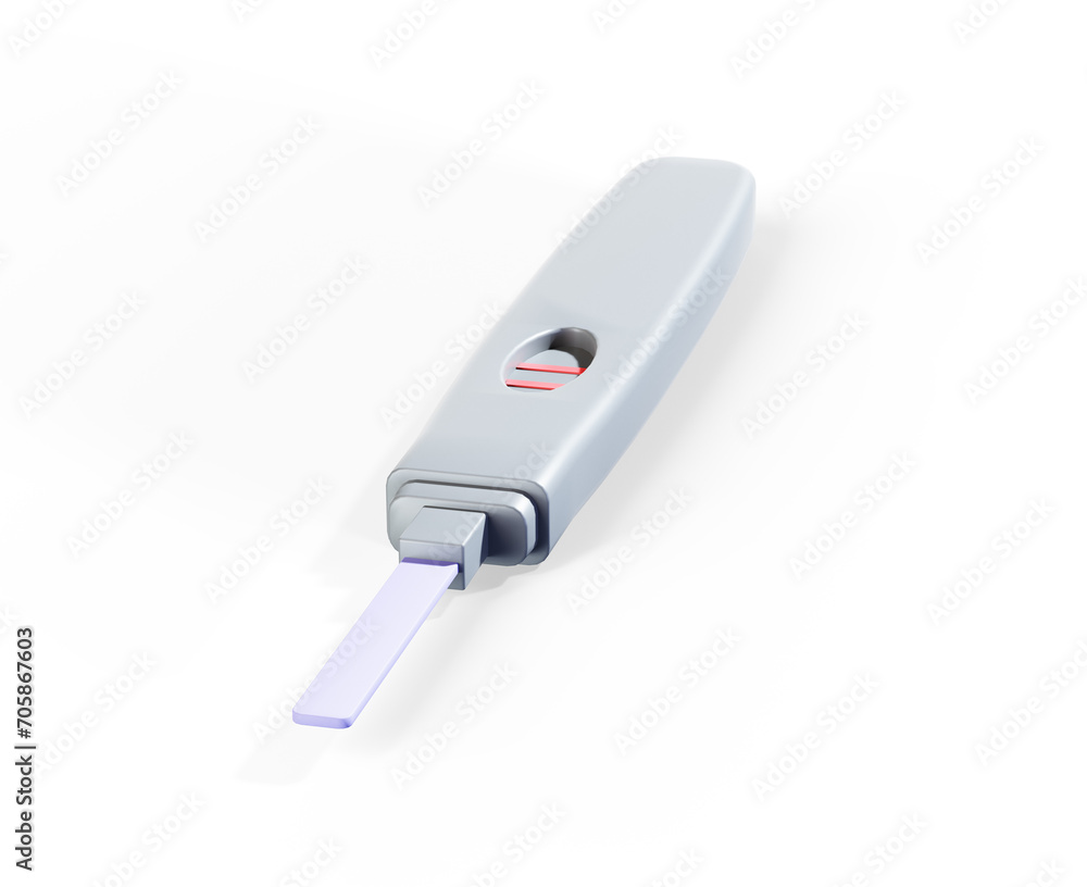 3d render of positive pregnancy test 3d render of positive pregnancy test