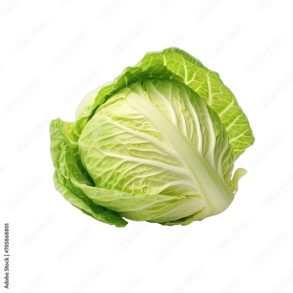 Obraz premium cabbage - Vegetables used as food ingredients on transparent background