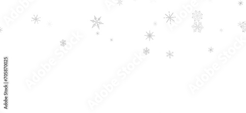 Snowflake Cascade: Mesmerizing 3D Illustration Depicting Descending Christmas Snowflakes