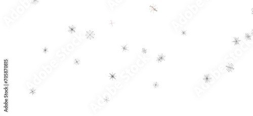 Snowflake Cascade  Mesmerizing 3D Illustration Depicting Descending Christmas Snowflakes