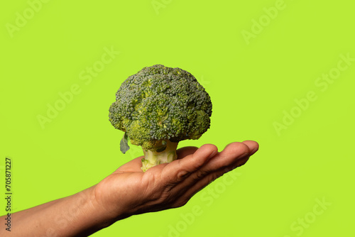 Fresh Start Wellness: Embracing Healthy Choices with Broccoli on Yellow