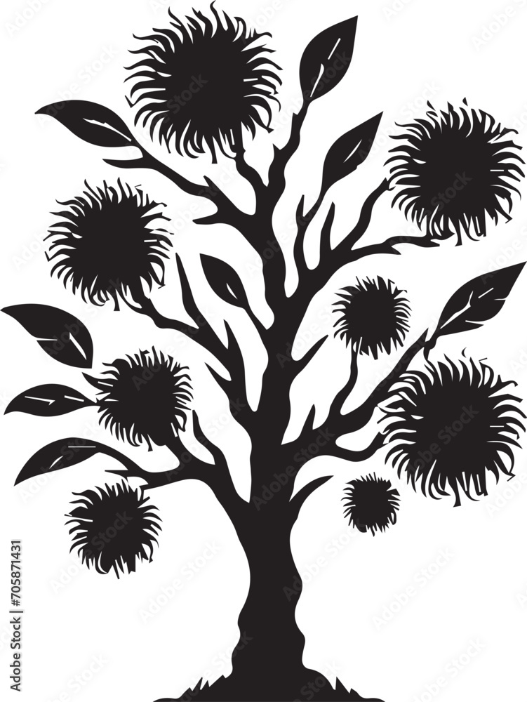 Tree silhouette editable vector illustration for logo icon isolated over white background Tree silhouette editable vector illustration for logo icon isolated over white background