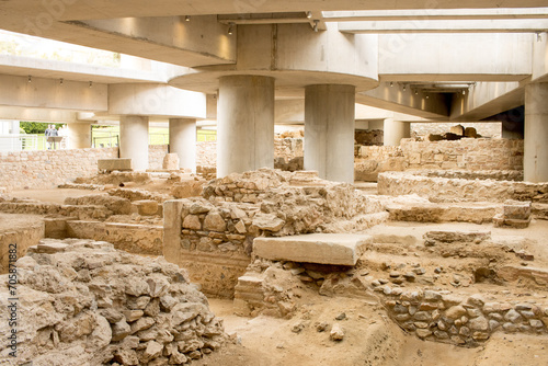 Excavation Site under the New Acropolis Museum in Athens  Greece