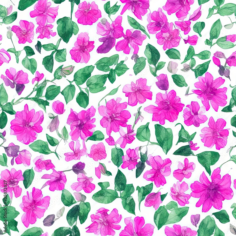 Flowers. Abstract seamless pattern. AI generated. Flowers. Abstract seamless pattern. AI generated.