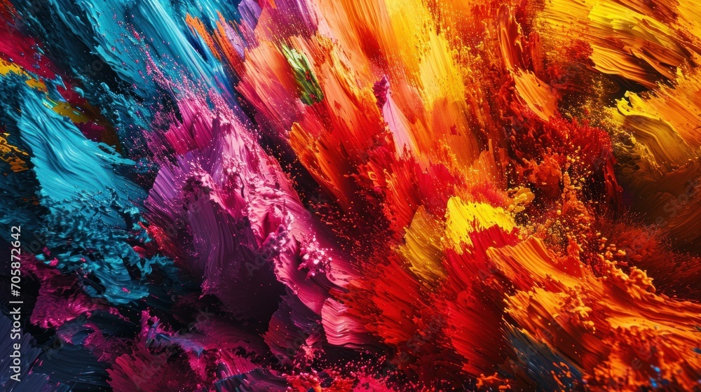 Fototapeta premium High-resolution monitor displays stunning visual art in vibrant colors.