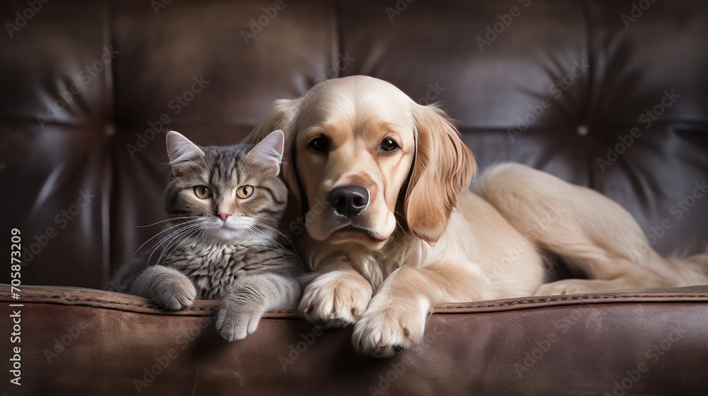 endearing image featuring cute dogs and a cat together on a white background, portraying the joy of diverse pet friendships and promoting the idea of a harmonious pet family endearing image featuring cute dogs and a cat together on a white background, portraying the joy of diverse pet friendships and promoting the idea of a harmonious pet family