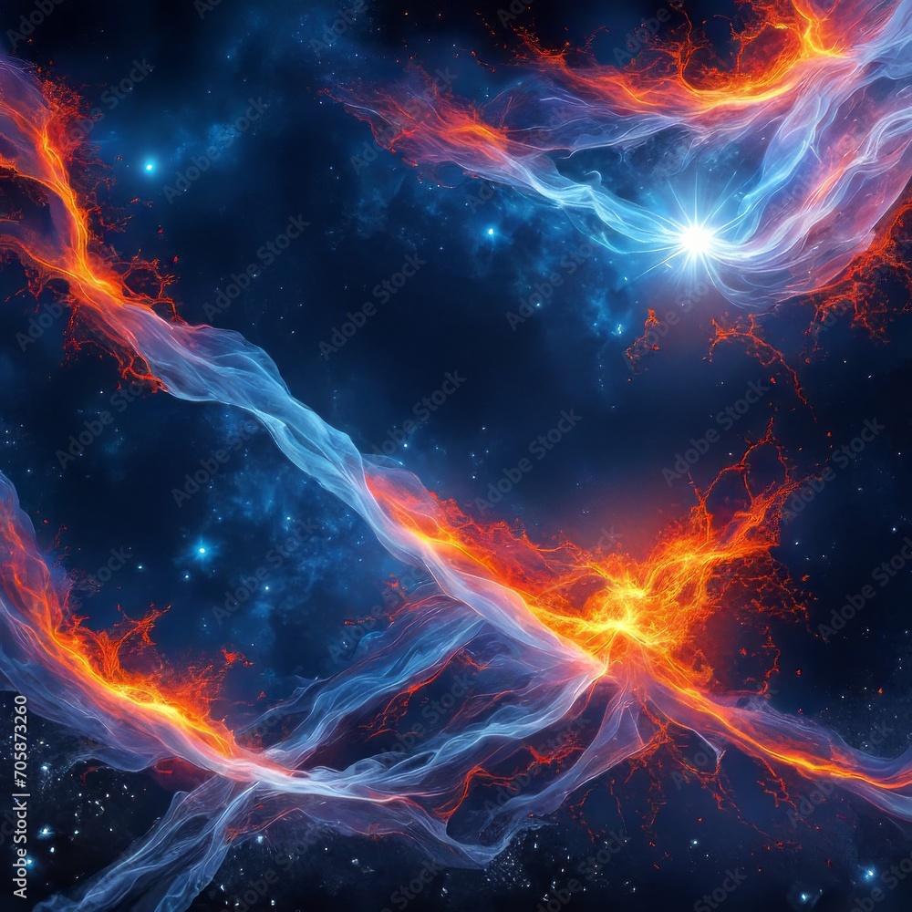 fiery explosion of space fiery explosion of space