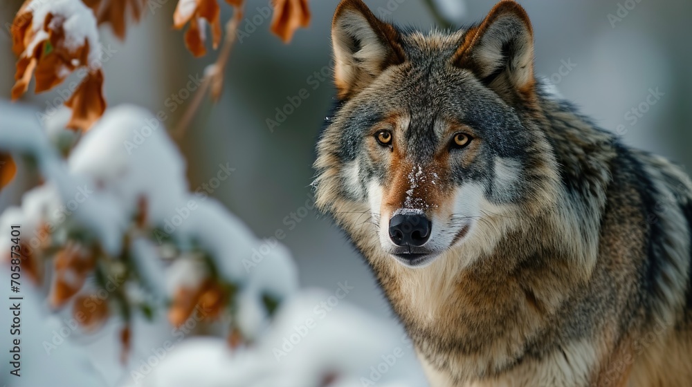 wolf in snow wolf in snow