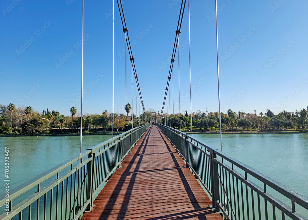 Yavuzlar Bridge is a suspension bridge used by pedestrians connecting the Seyhan and Yüregir districts of Adana over the Seyhan River.
