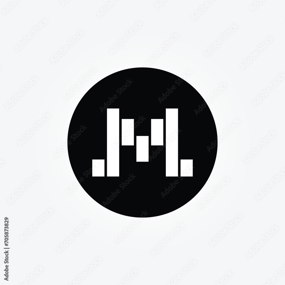 letter M Music logo collection with gradient style letter M Music logo collection with gradient style