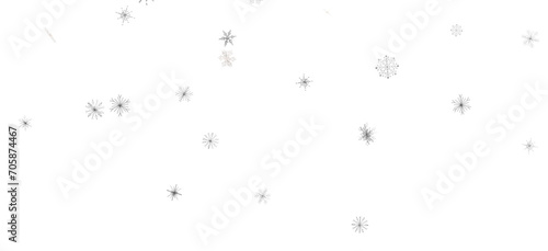 Whirling Snowflakes: Enthralling 3D Illustration of Falling Festive Snow Crystals