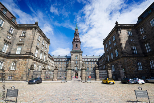 Christiansborg Palace - seat of Danish government, parliament and supreme court in Copenhagen, Denmark photo