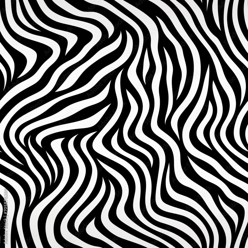 Tapeta Modna bezszwowa skóra zebry