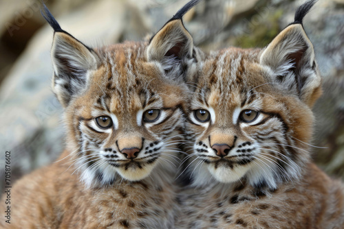 The playful and adorable expressions of lynx cubs up close