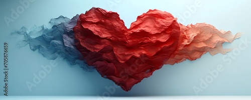 A red decorative heart