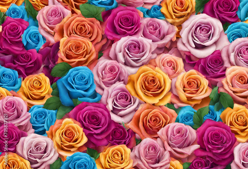 Colorful flowers  wallpaper with beautiful flowers for decoration