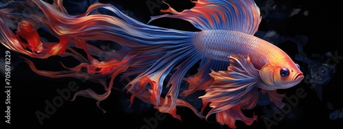 Beauty fantasy fighting fish art