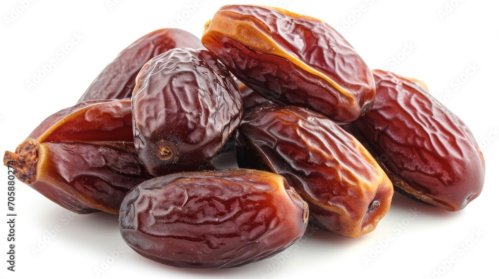 Dates fruit on white background. Ramadan banner islamic design. Suhoor or Iftar meal Dates fruit on white background. Ramadan banner islamic design. Suhoor or Iftar meal