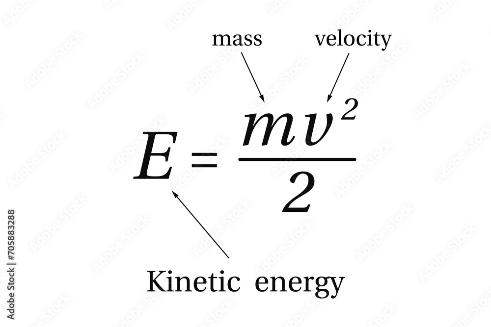 Kinetic Energy on the white background. Education. Science. School. Vector illustration. Kinetic Energy on the white background. Education. Science. School. Vector illustration.